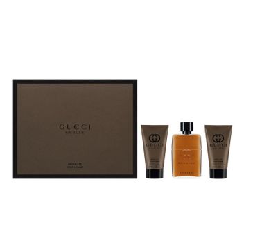 Gucci Guilty Absolute Pour Homme woda perfumowana spray 50ml + balsam po goleniu 50ml + żel pod prysznic 50ml