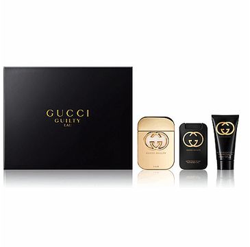 Gucci Guilty Eau Woman zestaw woda toaletowa spray 75ml + balsam do ciała 100ml + żel pod prysznic 50ml