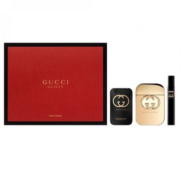 Gucci Guilty Pour Femme zestaw woda toaletowa spray 75ml + woda toaletowa spray 7.4ml + balsam do ciała 100ml