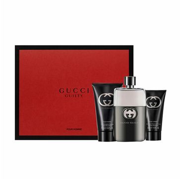 Gucci Guilty Pour Homme woda toaletowa spray 90ml + balsam po goleniu 75ml + żel pod prysznic 50ml