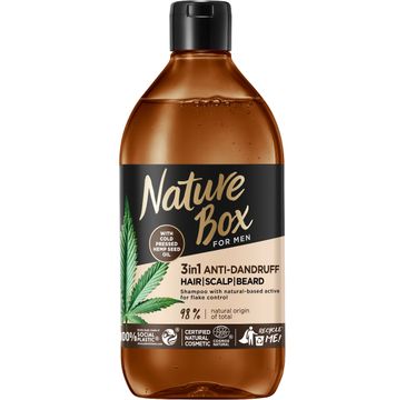 Nature Box for Men Szampon z olejem z awokado Konopie (385 ml)