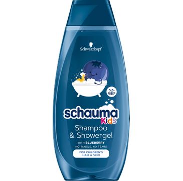 Schauma Kids szampon do włosów i żel pod prysznic dla chłopców z ekstraktem z borówki (400 ml)