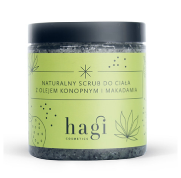 Hagi Cosmetics Naturalny scrub do ciała z olejem konopnym i makadamia (300 g)