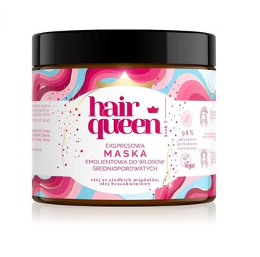 Hair Queen Ekspresowa maska emolientowa do włosów średnioporowatych (400 ml)
