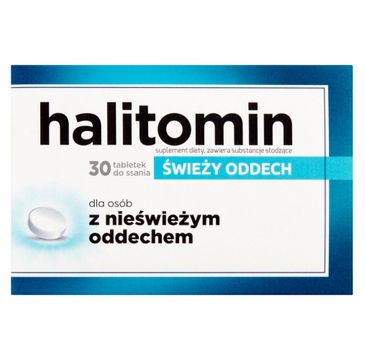 Halitomin Suplement diety dla osób z nieświeżym oddechem 30 tabletek do ssania