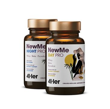 HealthLabs 4HER NewMe Pro Day+Night witaminy i minerały na włosy skórę i paznokcie suplement diety (60 kaps.)