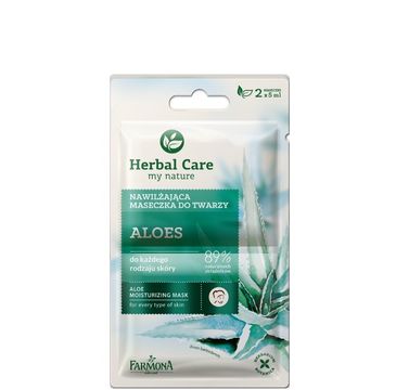 Herbal Care maseczka nawilżająca aloes (2 x 5 ml)