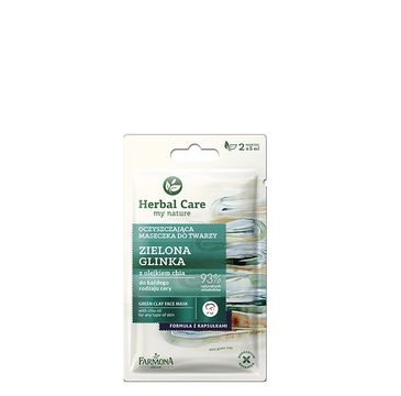 Herbal Care maseczka oczyszczająca do twarzy zielona glinka (2 x 5 ml)
