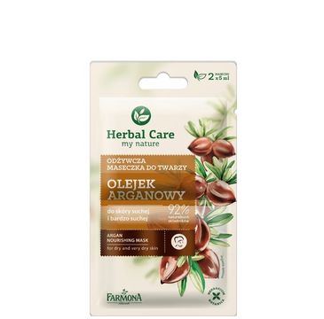 Herbal Care maseczka odżywcza olejek arganowy (2 x 5 ml)