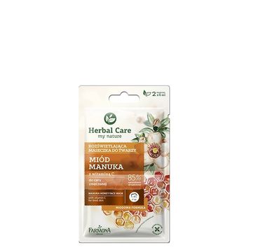 Herbal Care maseczka rozświetlająca do twarzy miód manuka (2 x 5 ml)