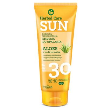 Herbal Care Sun SPF 30 Roślinna wodoodporna emulsja do opalania Aloes z wodą termalną (150 ml)