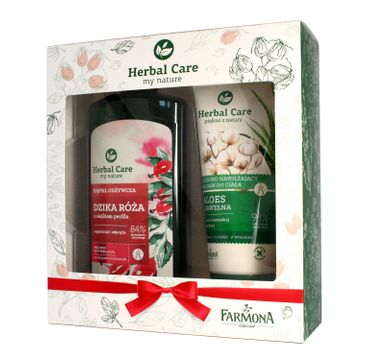 Herbal Care zestaw prezentowy kąpiel odżywcza Dzika Róża 500 ml + balsam Aloes 200 ml
