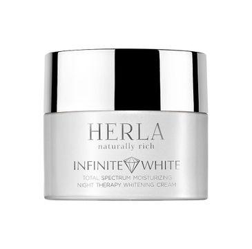 Herla Infinite White Total Spectrum nawilżający krem na noc wybielający przebarwienia (50 ml)