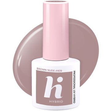 Hi Hybrid Hi Travel lakier hybrydowy 409 Brown Nude 5 ml