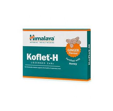 Himalaya Herbal Healthcare Koflet-H pastylki na kaszel i ból gardła Imbir 12szt