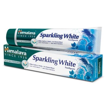 Himalaya Herbals Sparkling White wybielająca pasta do zębów Lśniąca Biel (80 g)