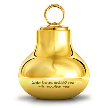 HiSkin SkinLed Golden Face And Neck MC2 Serum With Nanocollagen Vege kolagenowe złote serum do twarzy z mikromasażerem (30 ml)