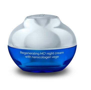 HiSkin SkinLed Regenerating MC2 Night Cream With Nanocollagen Vege regenerujący krem na noc z nanokolagenem vege 50ml + masażer i światło LED refill (1 szt.)