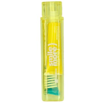 HiSkin Smile More zestaw pasta do zębów o smaku mango (4 ml) + szczoteczka do zębów