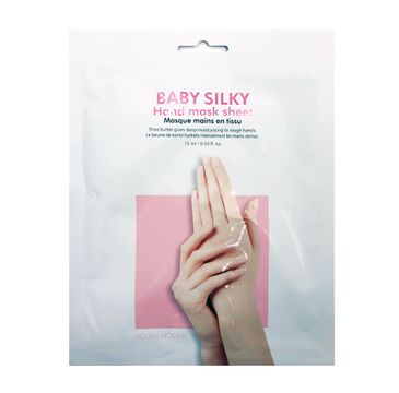HOLIKA HOLIKA Baby Silky Hand Mask Sheet regenerująco-nawilżająca maseczka do rąk w formie bawełnianych rękawiczek 15ml