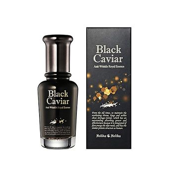 Holika Holika Black Caviar Anti-Wrinkle Royal Essence przeciwzmarszczkowa kremowa esencja z czarnym kawiorem 45ml