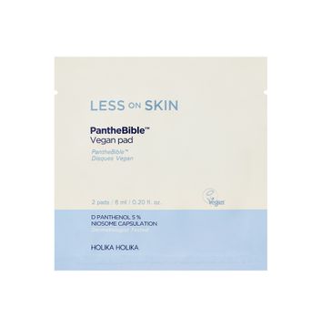 Holika Holika Less On Skin Panthebible Vegan Pad łagodzące płatki do miejscowego stosowania na skórze (6 ml)