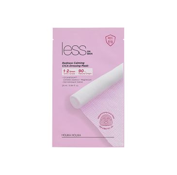 Holika Holika Less On Skin Redness Calming CICA Dressing Mask nawilżająca maseczka z gazy opatrunkowej do zaczerwienionej i suchej skóry 23ml