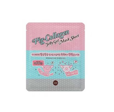 Holika Holika Pig-Collagen Jelly Gel Mask Sheet rozjaśniająca przeciwzmarszczkowa hydrożelowa maseczka do twarzy 25ml