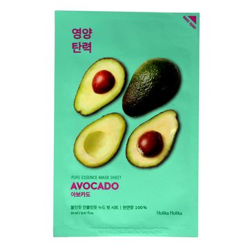 Holika Holika Pure Essence Mask Sheet- Avocado maseczka do każdego typu cery nawilżająca 20 ml