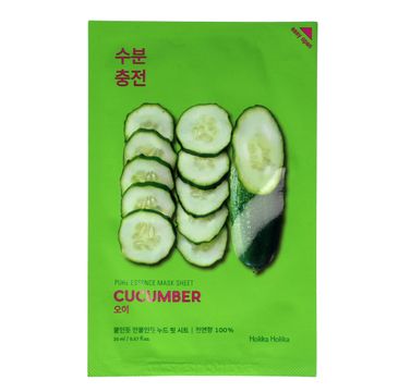 Holika Holika Pure Essence Mask Sheet-Cucumber maseczka do każdego typu cery odświeżająca 20 ml