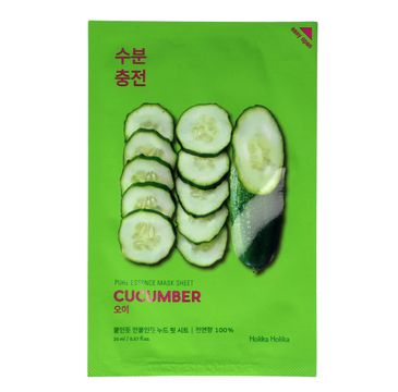 Holika Holika Pure Essence Mask Sheet-Cucumber maseczka do każdego typu cery odświeżająca 20 ml