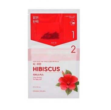 Holika Holika Tea Brewed Mask Sheet dwuskładnikowa maseczka w płachcie do twarzy Hibiscus 27ml