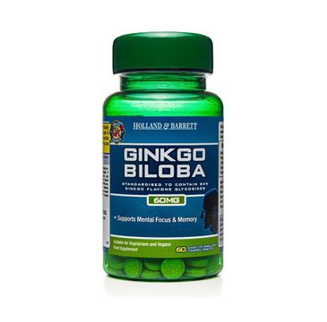 Holland & Barrett Ginkgo Biloba 60mg suplement diety 60 tabletek
