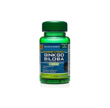 Holland & Barrett Maximum Strenght Ginkgo Biloba 120mg produkt wegański 30 kapsułek