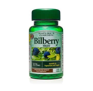 Holland & Barrett Nature's Garden Borówka Bagienna 375mg wegański suplement diety 100 tabletek