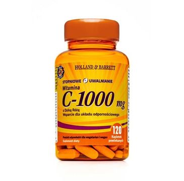 Holland & Barrett Witamina C 1000mg z dziką różą suplement diety 120 kapletek