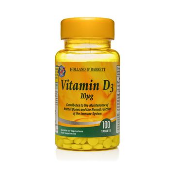 Holland & Barrett Witamina D3 10ug suplement diety 100 tabletek