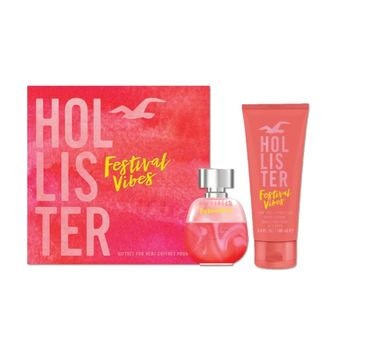Hollister Festival Vibes For Her zestaw woda perfumowana spray 50ml + balsam do ciała 100ml