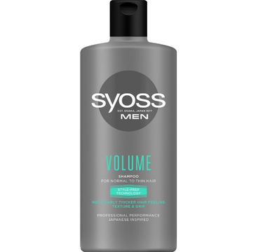 Syoss Men Volume Shampoo – szampon nadający objętość do włosów normalnych i cienkich (440ml)