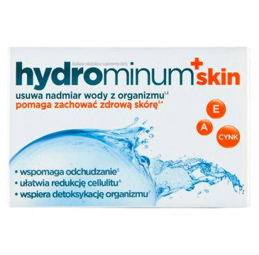 Hydrominum Skin suplement diety usuwający nadmiar wody z organizmu oraz pomagający zachować zdrową skórę 30 tabletek