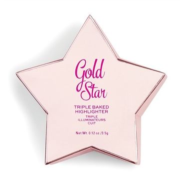 I Heart Revolution Star of the Show Highlighter – rozświetlacz do twarzy Gold Star (3,5 g)