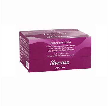 Inebrya Shecare Extra Shine Lotion intensywna kuracja rozświetlająca do włosów zniszczonych zabiegami chemicznymi (12x12 ml)