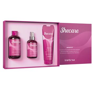 Inebrya Shecare Repair Kit zestaw Shampoo (300 ml) + Mask (250 ml) + Magic Spray (200 ml)
