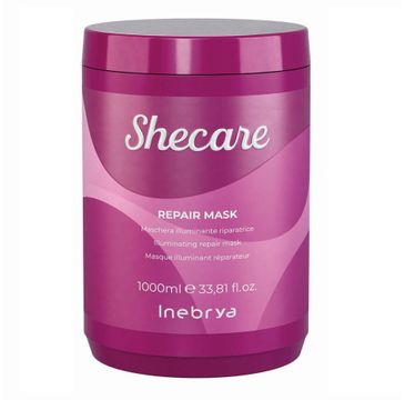 Inebrya Shecare Repair Mask rozświetlająco-naprawcza maska do włosów zniszczonych zabiegami chemicznymi (1000 ml)