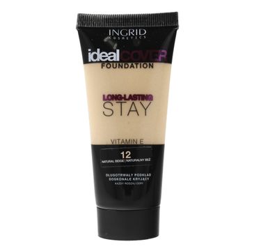 Ingrid Ideal Cover Long-Lasting Stay podkład nr 12 Natural Beige (30 ml)