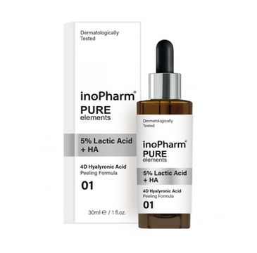InoPharm Pure Elements 5% Lactic Acid + HA Peeling peeling do twarzy z 5% kwasem mlekowym i hialuronowym 30ml