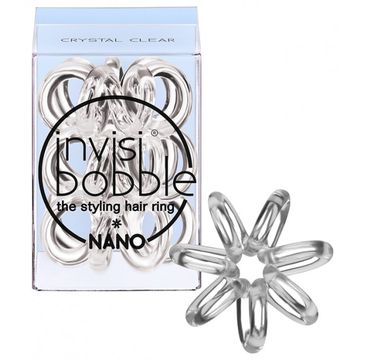 Invisibobble Nano Styling Hair Rings gumki do włosów Crystal Clear 3szt