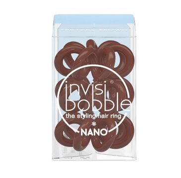 Invisibobble Nano Styling Hair Rings gumki do włosów Pretzel Brown 3szt