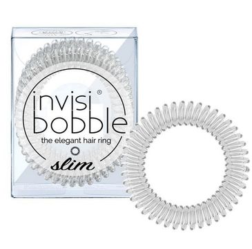 Invisibobble Slim gumki do włosów Crystal Clear 3szt