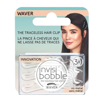 Invisibobble Waver spinki do włosów Crystal Clear (3 szt.)